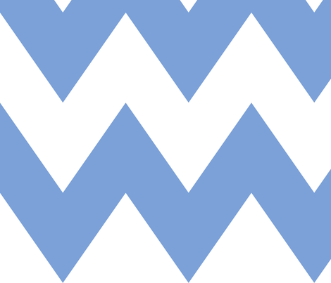 chevron xl cornflower blue and white