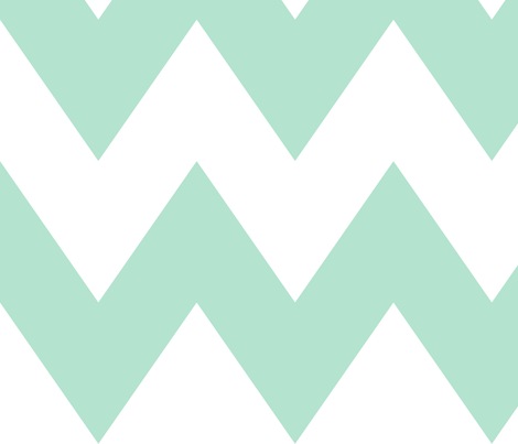 chevron xl mint green and white