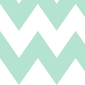 chevron xl mint green and white