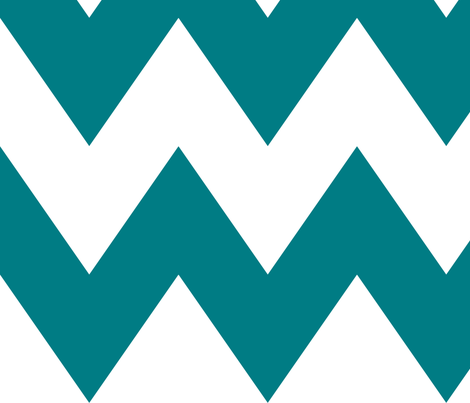 chevron xl dark teal and white