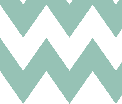 chevron xl faded teal and white