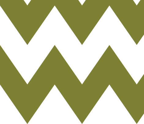 chevron xl olive green and white