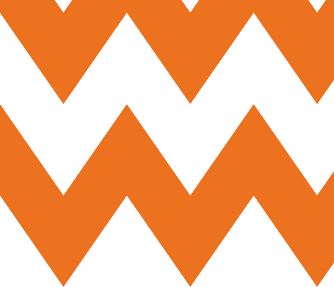 chevron xl orange and white fabric by misstiina on Spoonflower - custom fabric