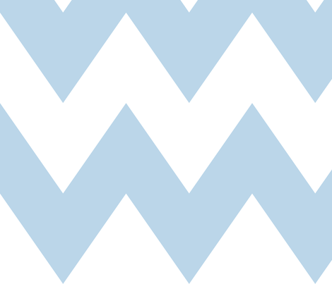 chevron xl powder blue and white
