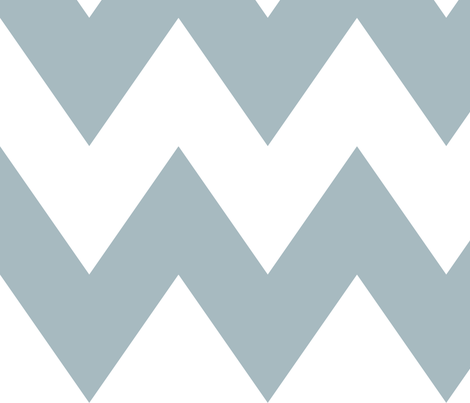 chevron xl slate blue and white fabric by misstiina on Spoonflower - custom fabric
