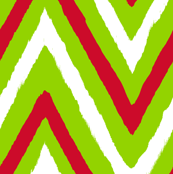 Christmas Chevron red+green