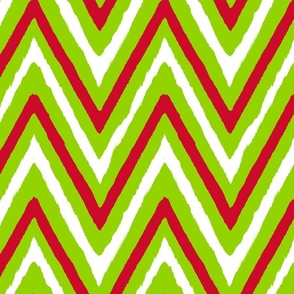 Christmas Chevron red+green