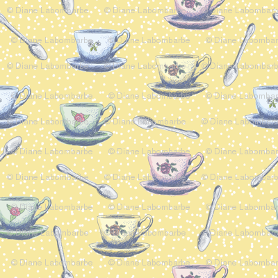 Cute Sketchy Teacups & Spoons