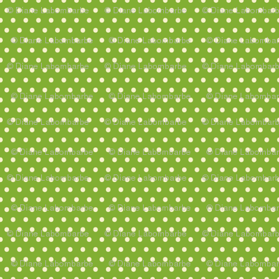 Green & Cream Polka-Dot