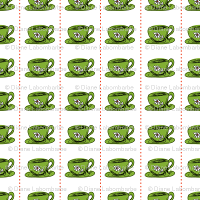 Cute Retro Style Teacups 