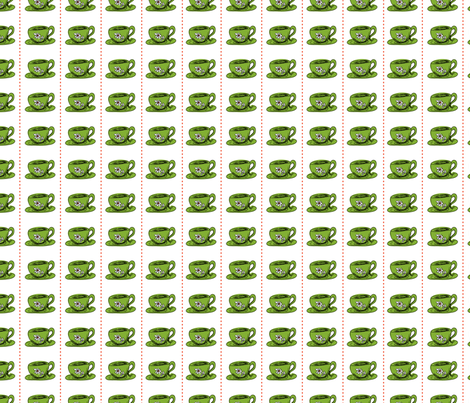 Cute Retro Style Teacups  fabric by diane555 on Spoonflower - custom fabric