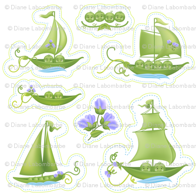 Sweet Peas In A Pod Children's Decals 