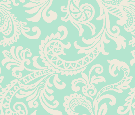 Large Scale Tiffani Paisley fabric by littlerhodydesign on Spoonflower - custom fabric