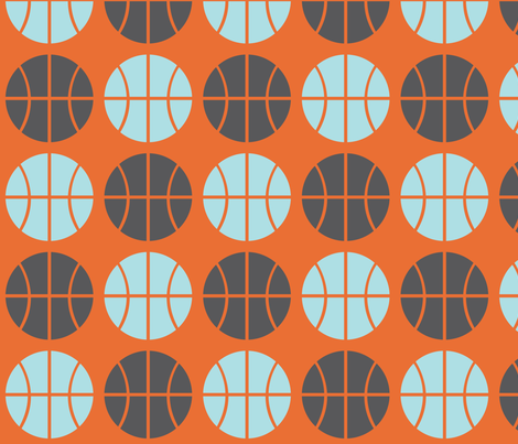 Gray/Blue Basketball fabric by audreyclayton on Spoonflower - custom fabric