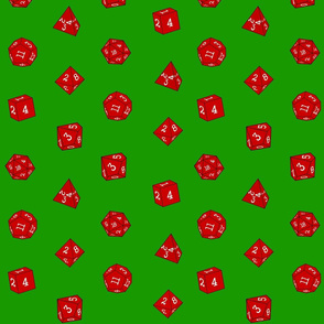 Red Christmas Dice
