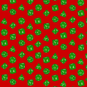 Green Christmas Dice