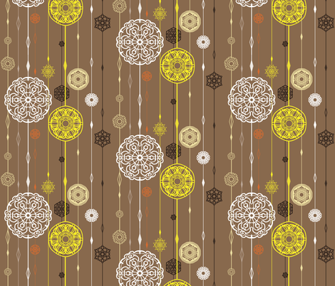 Flora snow in the woods fabric by raindrop on Spoonflower - custom fabric