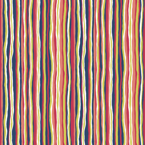 Matisse: Vertical Stripe Coordinate with White fabric by tallulahdahling on Spoonflower - custom fabric
