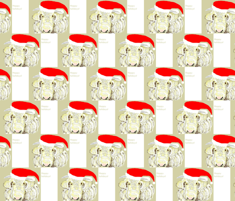 Happy Holiday Cow gift tags fabric by susaninparis on Spoonflower - custom fabric