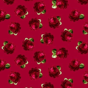 Roses test with leaves