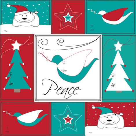 Gift Tags fabric by lerhyan on Spoonflower - custom fabric