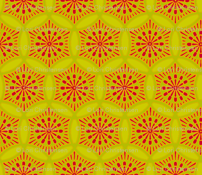 Shashiko Circle Christmas Flower