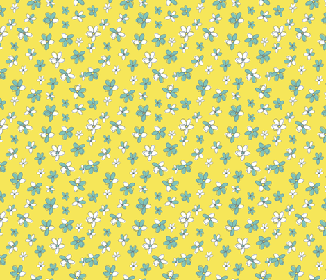 Sunny Flight Polka-Dots  Cute Doodled Daisies