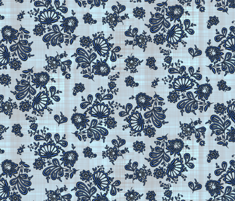 Blue Onion Embroidery fabric by bonnie_phantasm on Spoonflower - custom fabric