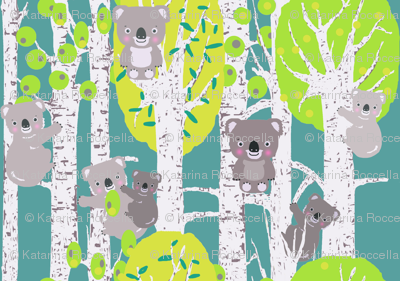 koalas in the trees smaller