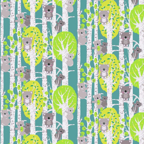 koalas in the trees smaller