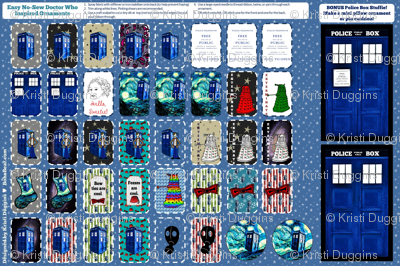 Doctor Who Inspired Ornaments, DIY Project, Patches or Decals