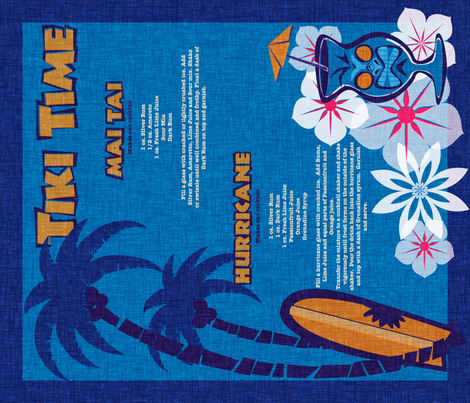 Tiki Towel - lagoon fabric by jwitting on Spoonflower - custom fabric