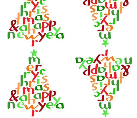 Merry Christmas (2 large) fabric by greennote on Spoonflower - custom fabric
