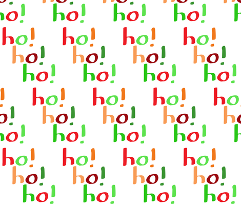 Ho! Ho! Ho! (large) fabric by greennote on Spoonflower - custom fabric