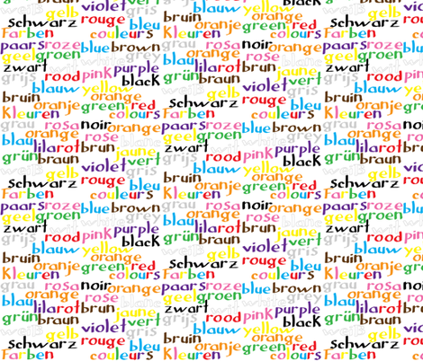 Colour words fabric by greennote on Spoonflower - custom fabric
