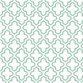 Hollow Moroccan Quatrefoil in Mint