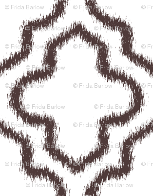 Ikat Moroccan in Chocolate Brown