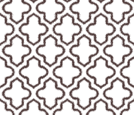 Ikat Moroccan in Chocolate Brown fabric by fridabarlow on Spoonflower - custom fabric