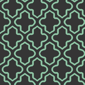 Hollow Moroccan in Mint and Black