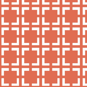 Moroccan Solid Square in Tuscan or Coral or Salmon