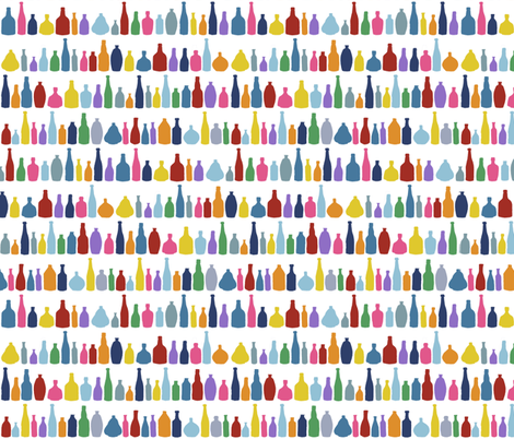 Bottles Multi fabric by projectm on Spoonflower - custom fabric