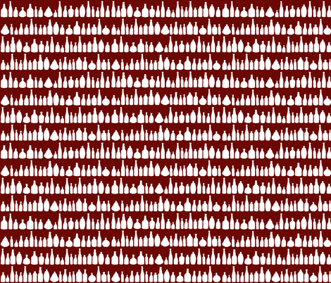 Bottles Red fabric by projectm on Spoonflower - custom fabric