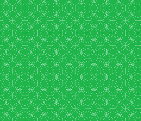 Graphic Snowflakes Green - Large fabric by tinag on Spoonflower - custom fabric