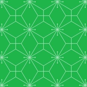 Graphic Snowflakes Green - Large