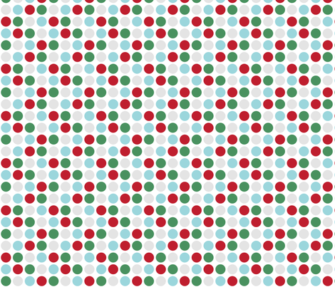MT Xmas Dots Red / Green / Blue / Grey fabric by misstiina on Spoonflower - custom fabric
