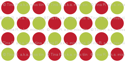 MT Xmas Dots Red / Lime Green