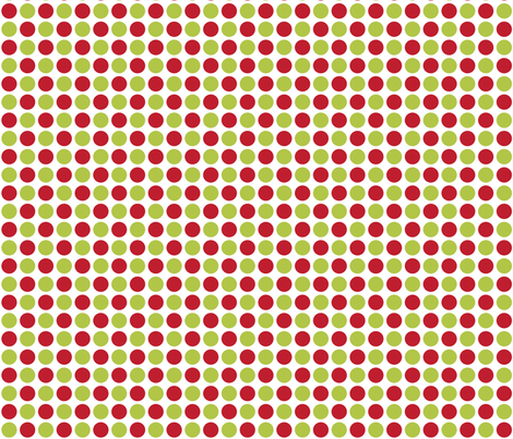 MT Xmas Dots Red / Lime Green fabric by misstiina on Spoonflower - custom fabric
