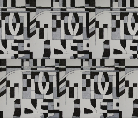 Silver Map fabric by projectm on Spoonflower - custom fabric