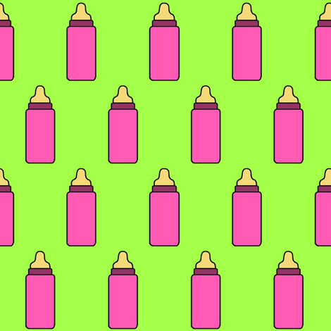 Pink Bottle fabric by bumblebeedc on Spoonflower - custom fabric