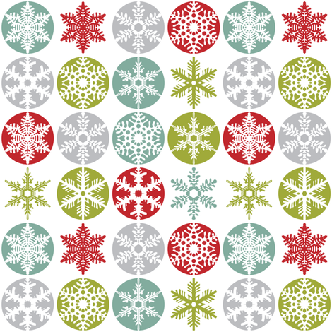 snowflakes fabric by ebygomm on Spoonflower - custom fabric